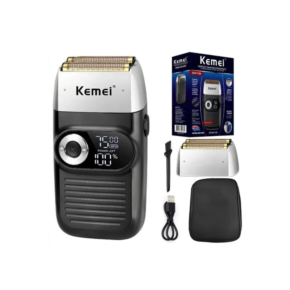 كيمي ماكينة الحلاقة الاحترافية مزودة بشاشة رقمية النسخة السعودية - أسود - KM-2026
