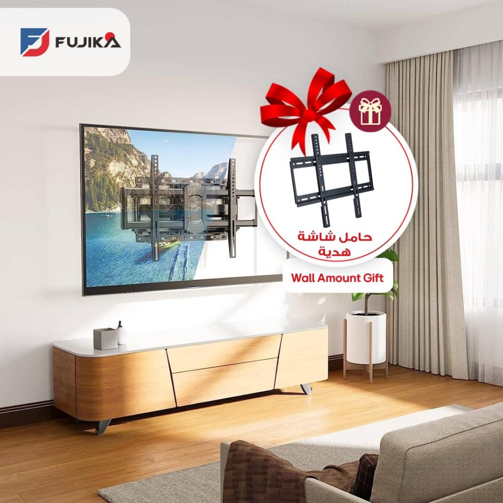 فوجيكا شاشة تلفزيون 75 بوصة سمارت - QLED 4K - HDR - أسود - FJK-75KQG