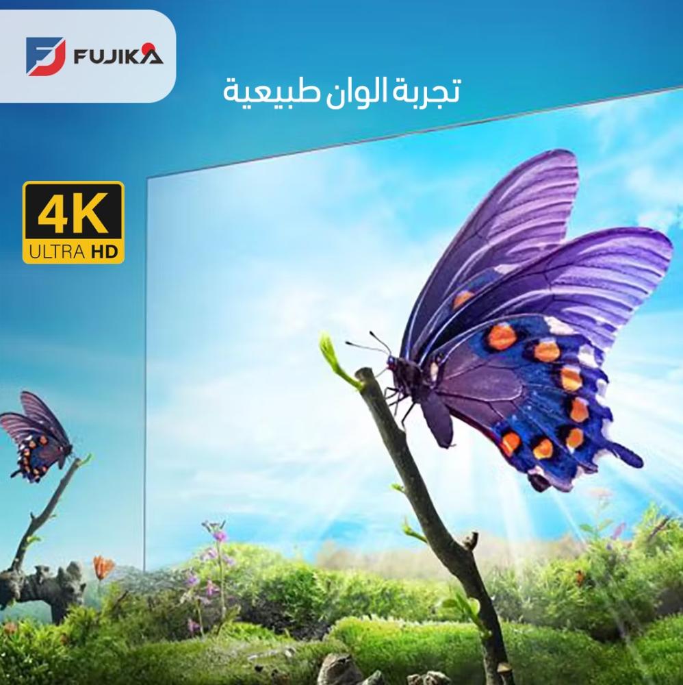 فوجيكا شاشة تلفزيون 75 بوصة سمارت - QLED 4K - HDR - أسود - FJK-75KQG