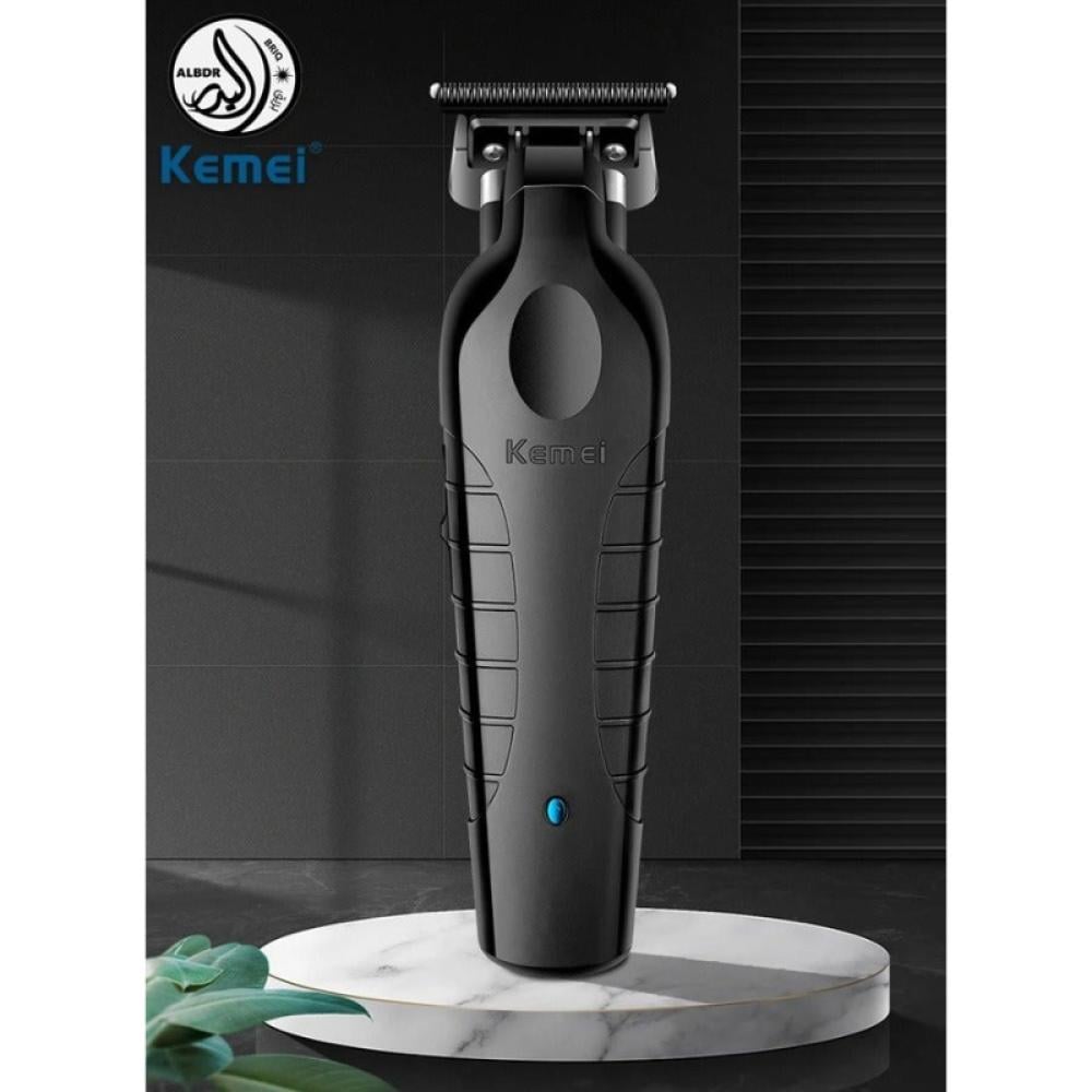 كيمي ماكينة تشذيب الشعر الاحترافية على شكل حرف T للرجال بدون حلاقة - أسود - KM-2299