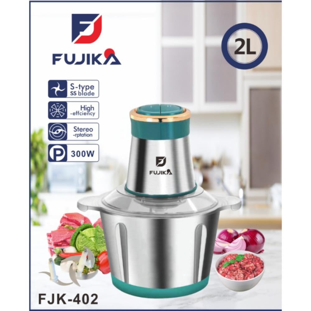 فوجيكا قطاعة بصل وخضار 5 لتر - 600 واط - ستانلس ستيل - فضي - FJK-405