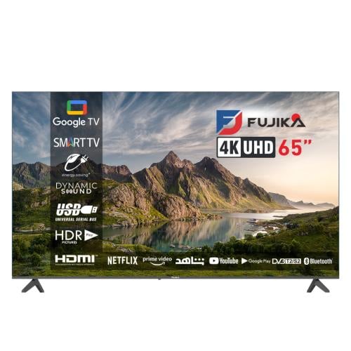 شاشة تلفزيون فوجيكا 65 بوصة UHD 4K ذكية بنظام Goog...