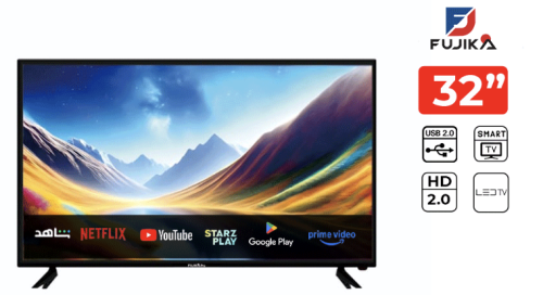 شاشة فوجيكا 32 بوصة سمارت HD LED TV – موديل FJK-32...