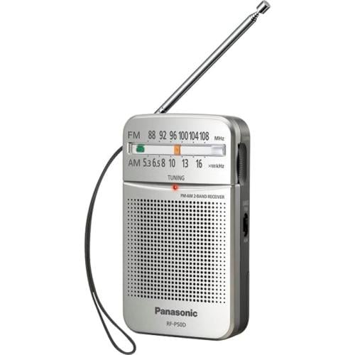 باناسونيك راديو المحمول للجيب - فضي - RF-P50