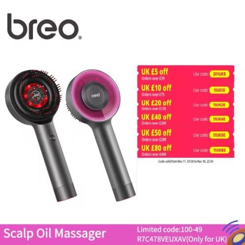 فرشاة تدليك فروة الرأس Breo Scalp3، مشط تدليك مضاد...