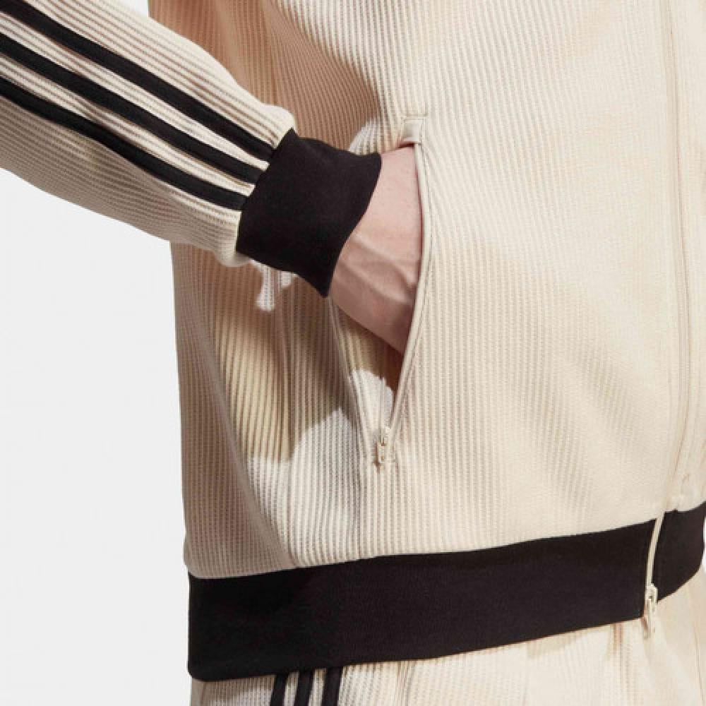 Adidas Waffle Track Jacket (Cream x Black) | bounce