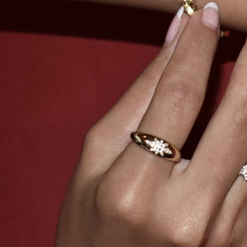 Shiny star ring