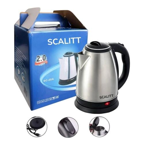 غلاية كهربائية من الفولاذ المقاوم للصدأ بسعة 2 لتر