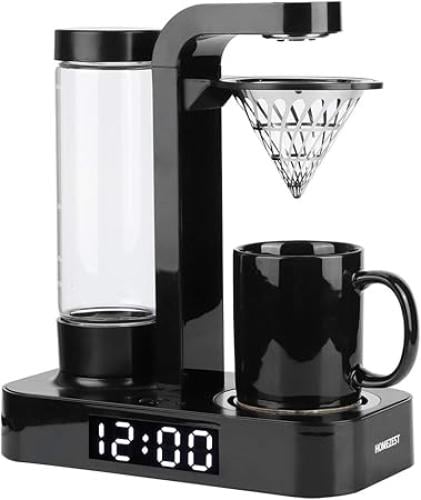 ماكينة تحضير القهوة، ماكينة تحضير القهوة الامريكية بالتنقيط الاوتوماتيكية الصغيرة مع ساعة، للمنزل والمكتب بمقبس الاتحاد الافريقي 220 فولت، ماكينة تحضير القهوة مع ساعة