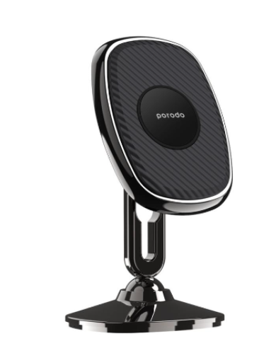 حامل مغناطيسي للسيارة بورودو قابل للدوران - أسود