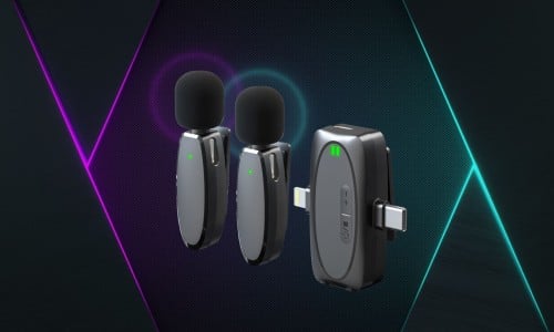 ميكروفون لاسلكي مزدوج لجميع الاجهزة الذكية Belk