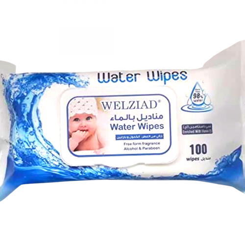 ولزياد مناديل بالماء 100منديل