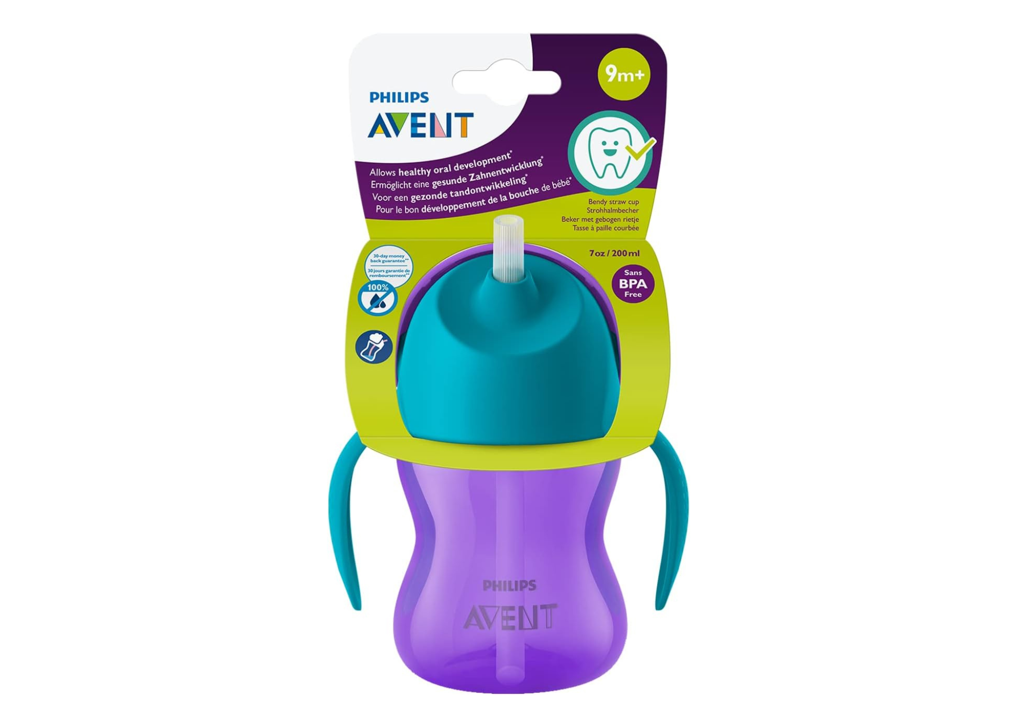 AVENT Philips Sippy Cup for Toddlers Babies, BPA Free, Purple