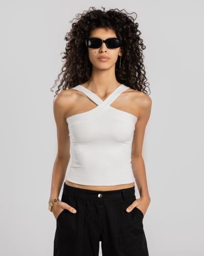 Wrap Tank Top - White