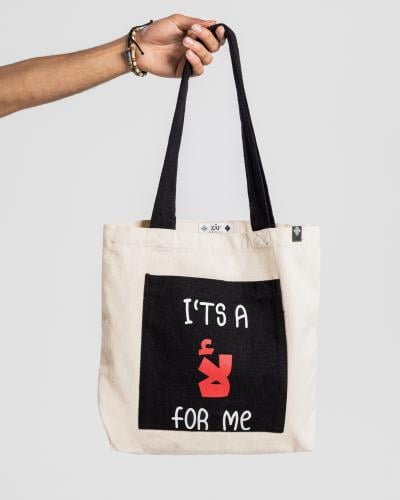 It's NO for me Tote Bag - Beige (Printed)