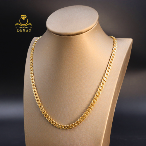 アクセサリー 18K (750) saudi gold 18K 750 Saudi Real Fine Yellow Gold Curb Cuban Chain