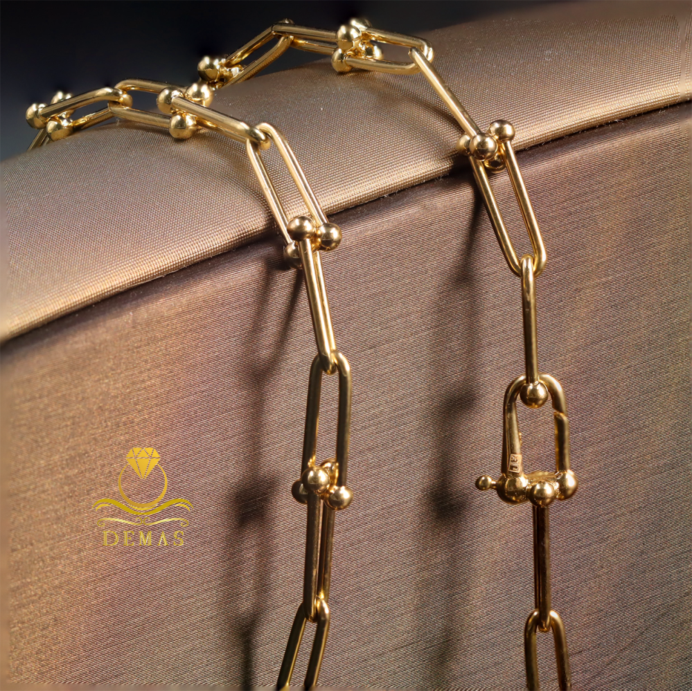 gold tiffany chain 18k - demas gold store - Demas Gold