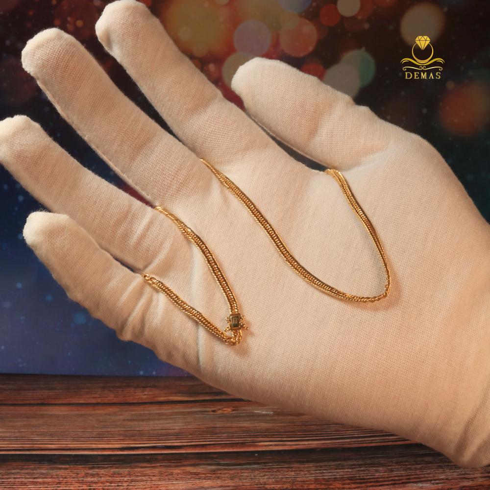 سلسلة تصميم ياباني ذهب صافي عيار 18