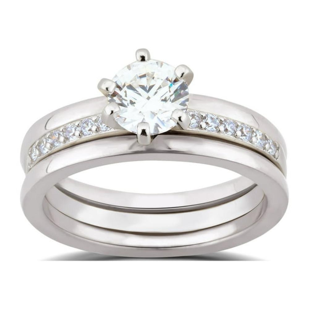 Triple Row Halo Ring
