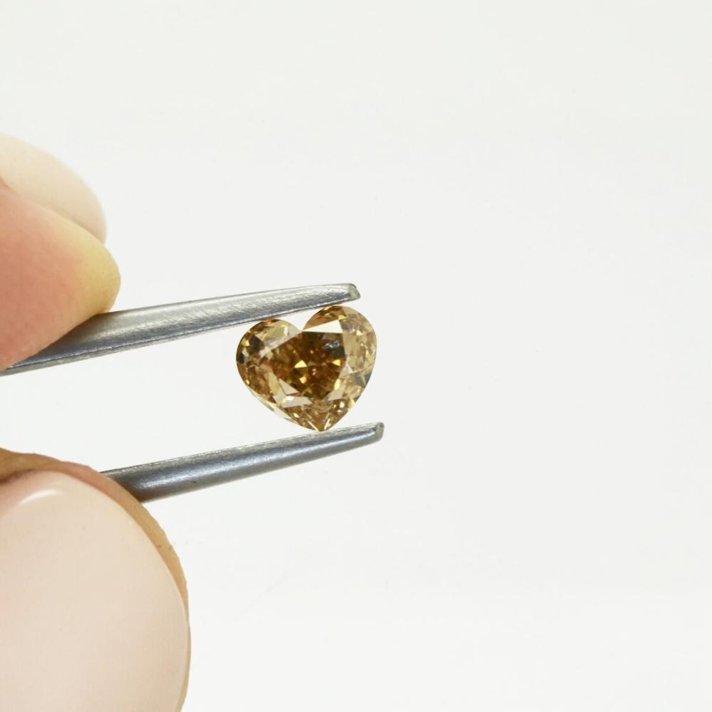 Heart champagne Moissanite 0.5ct