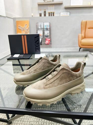 Zegna Suede Trail Sneakers – Sand Beige Edition