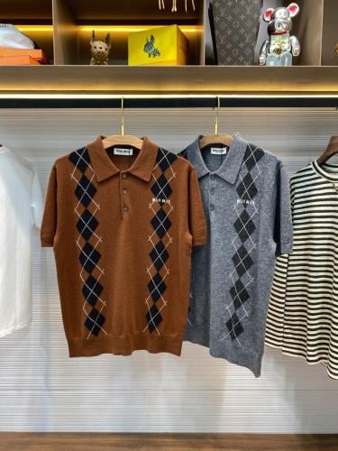 Miu Miu Argyle Knit Polo – Dual Tone Edition