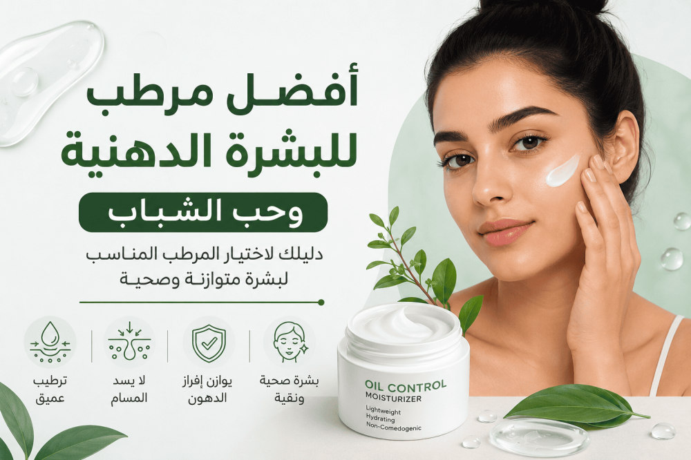 أفضل مرطب للبشرة الدهنية وحب الشباب: دليلك لاختيار المرطب المناسب في السعودية