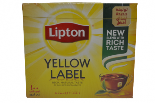 شاي ليبتون العلامة الصفراء التوليفة الجديدة 100 كيس