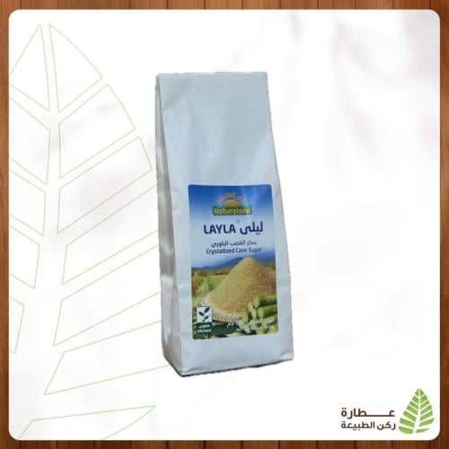 سكر قصب البلوري ليلى 500 جم تقريبًا - أرض الطبيعة