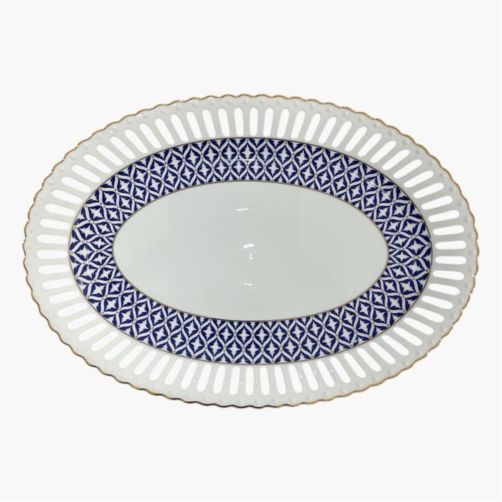 صحن تقديم بيضاوي بورسلان فاخر