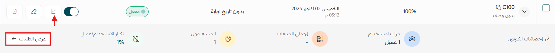 إدارة كوبونات التخفيض
