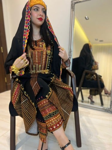 جلابية تطريز شعبي تراثي