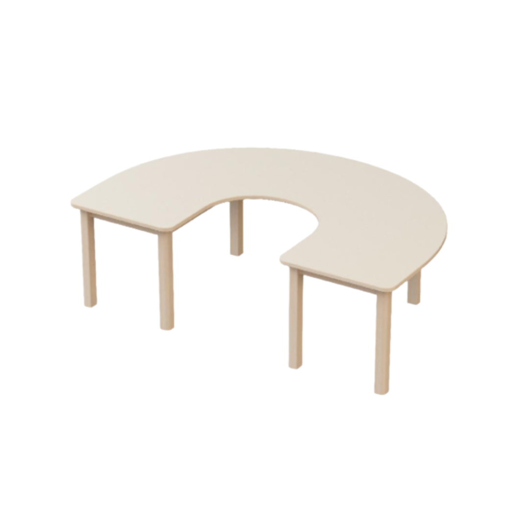 طاولة خشب ارجل خشب على شكل حرف U مقاس 180 × 120 سم