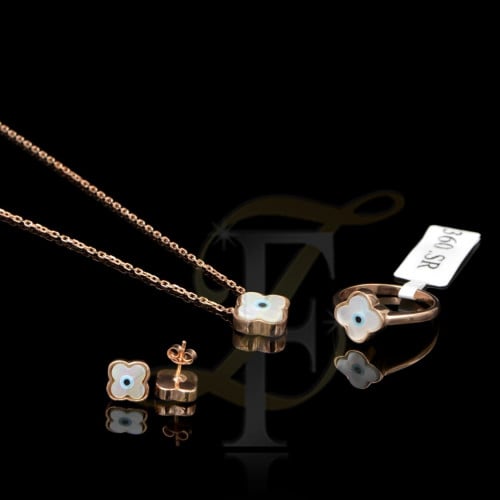 نصف طقم (زركون) فضة عيار 925