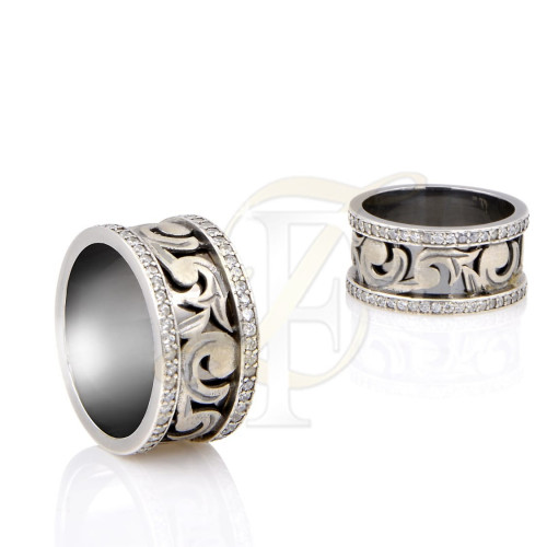 دبلة عرائس (زركون) فضة عيار 925 (نسائي)