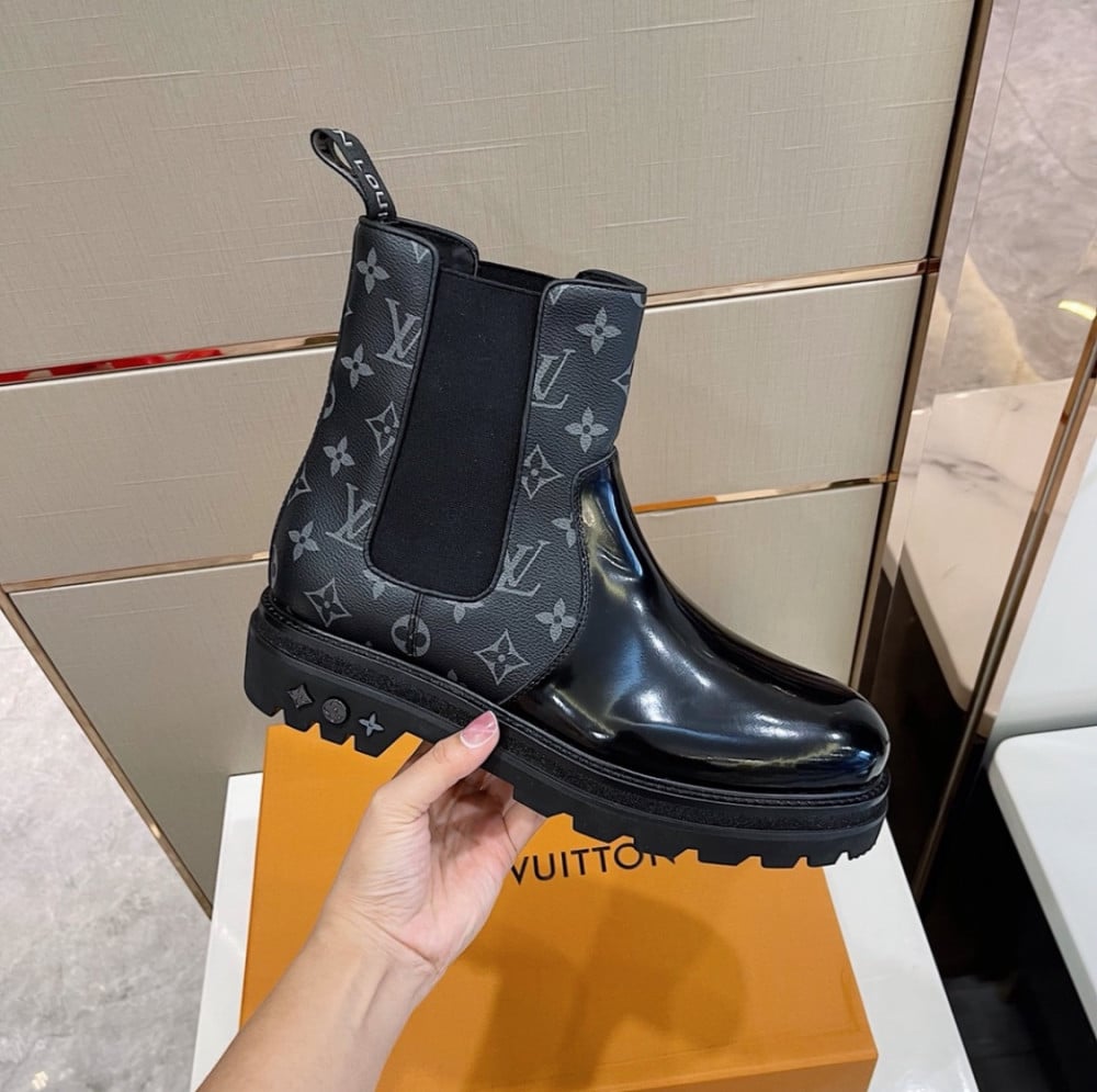Wellington Boots Lv Black Ice Chelsea Boot محلي LV Boot