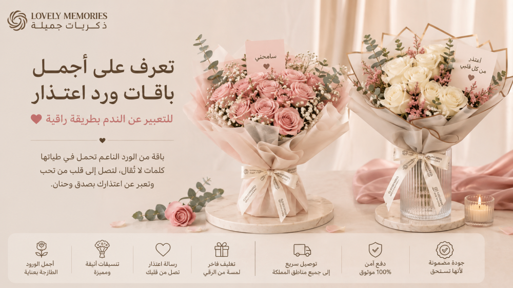 تعرف على أجمل باقات ورد اعتذار للتعبير عن الندم بطريقة راقية