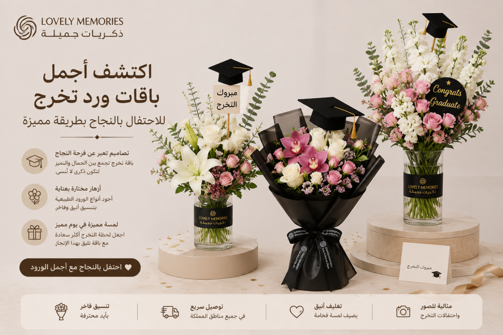 اكتشف أجمل باقات ورد تخرج للاحتفال بالنجاح بطريقة مميزة