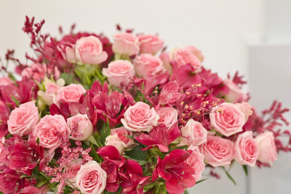 بوكيه ورد احمر