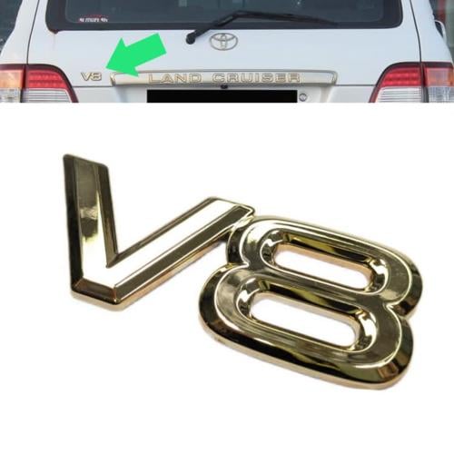 علامة V8 لاندكروزر 98 - 2007 ذهبي كوبي