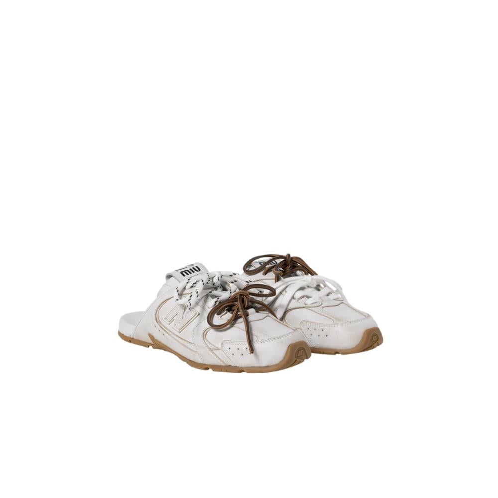 New Balance X Miu Miu 530 SL deco calf leather mules＊送料込 Black New Balance X Miu Miu 530 Sl Deco Calf Leather Mules