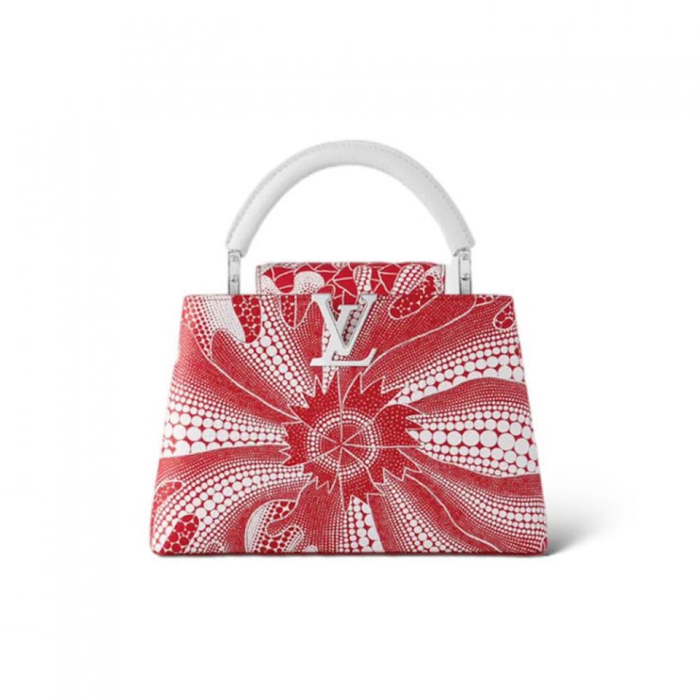 LV x YK Capucines BB (red & white)