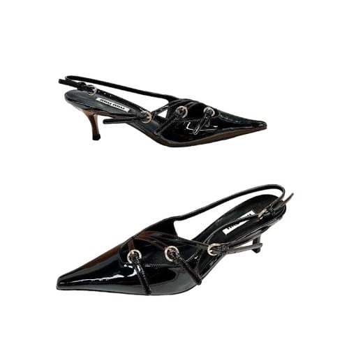 靴 Miu Miu 00s archive Mules black ribbon Miu Miu 00s archive Mules black ribbon
