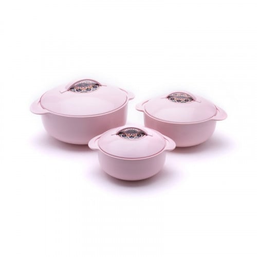 طقم حافظات طعام LEO وردي