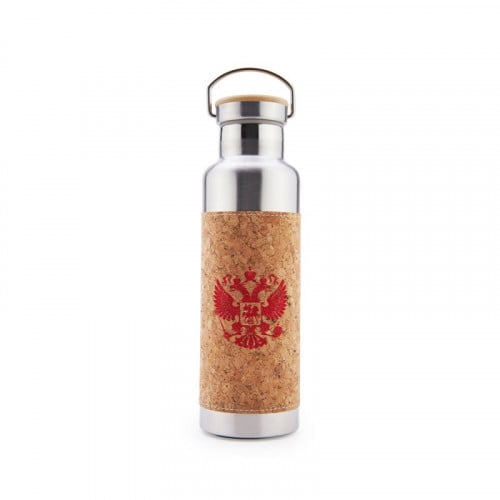 كوب حراري أستيل 700 مل خشبي