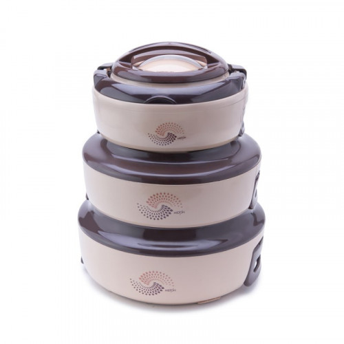 طقم حافظات طعام  MILTON VENTURE كريمي  بإطار بني