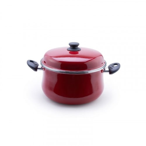 قدر PRAGA  بغطاء استيل مقاس 24