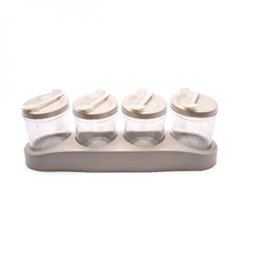 طقم 4علب بهارات بني