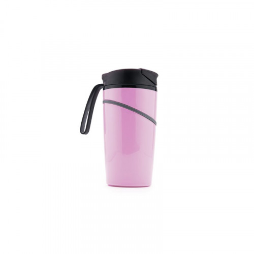 كوب حراري أستيل 450 مل وردي