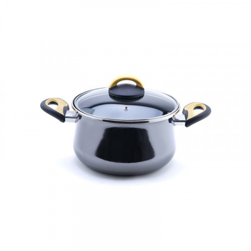 قدر CRYSTAL بغطاء زجاج مقاس 26